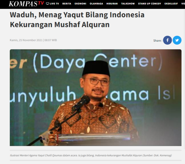 indonesia kekurangan al quran